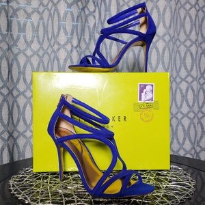 Ted Baker London Ninof strappy blue heels LIKE NEW